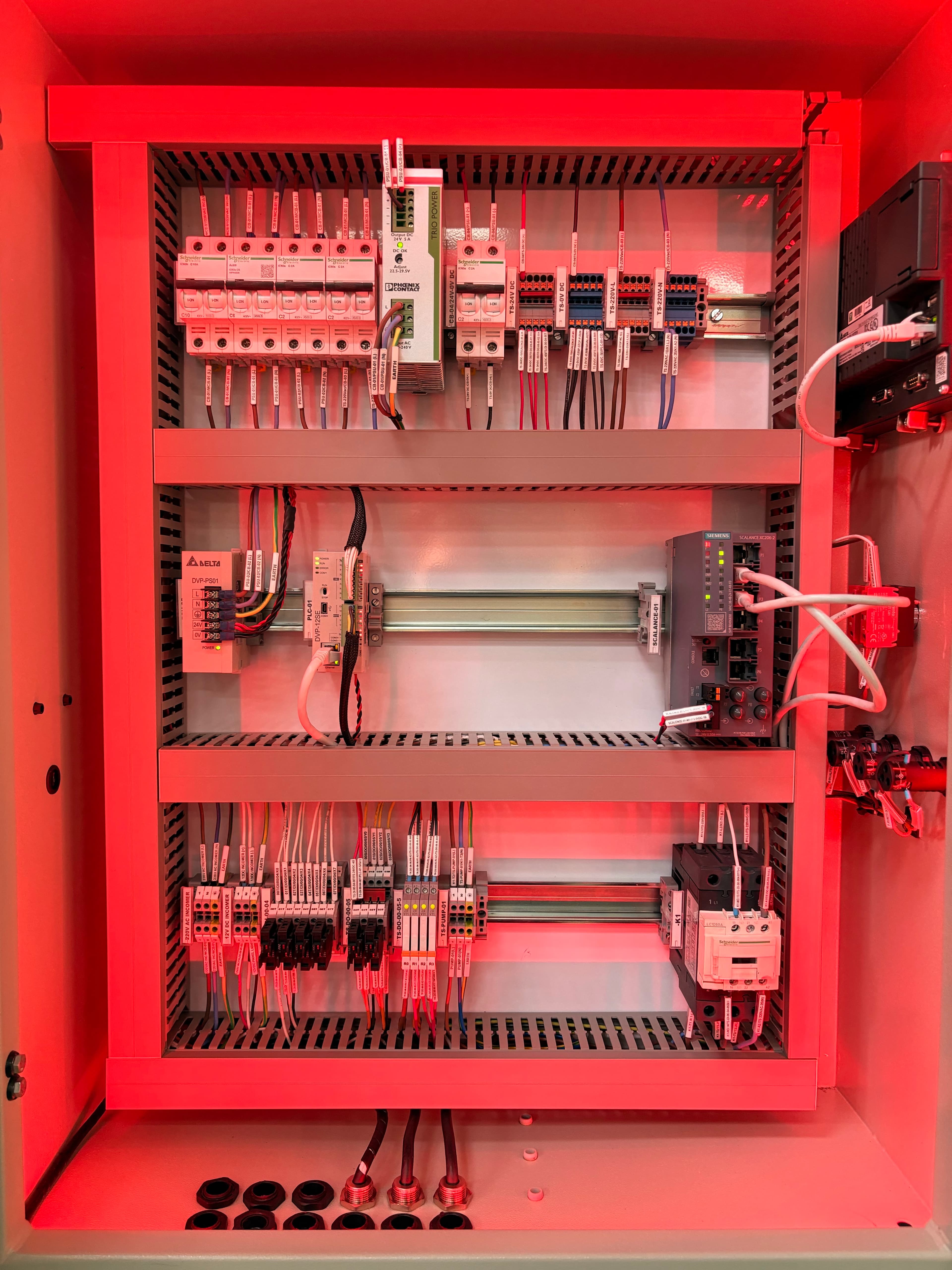 Control panel manufactured by DEI Projects